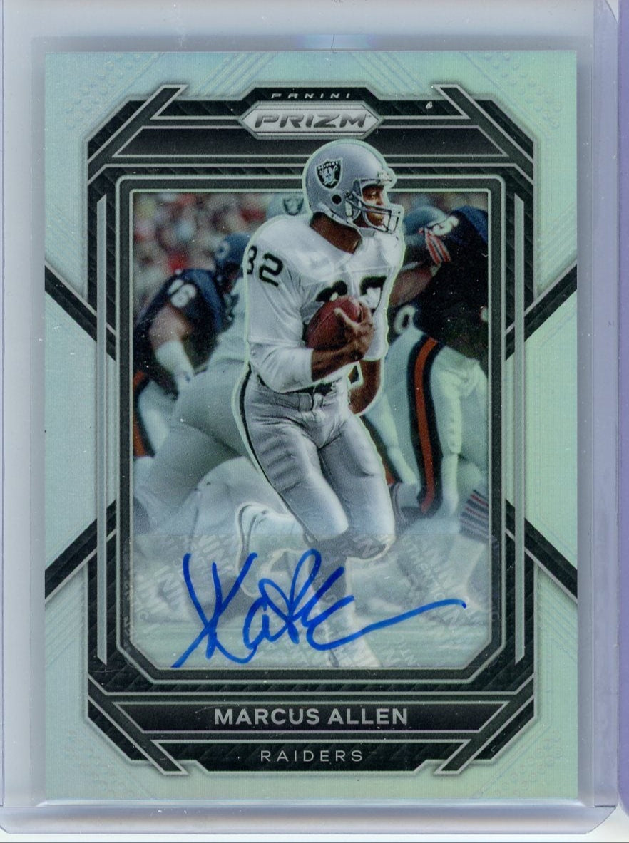 Marcus Allen 2022 Panini Prizm silver prizm autograph