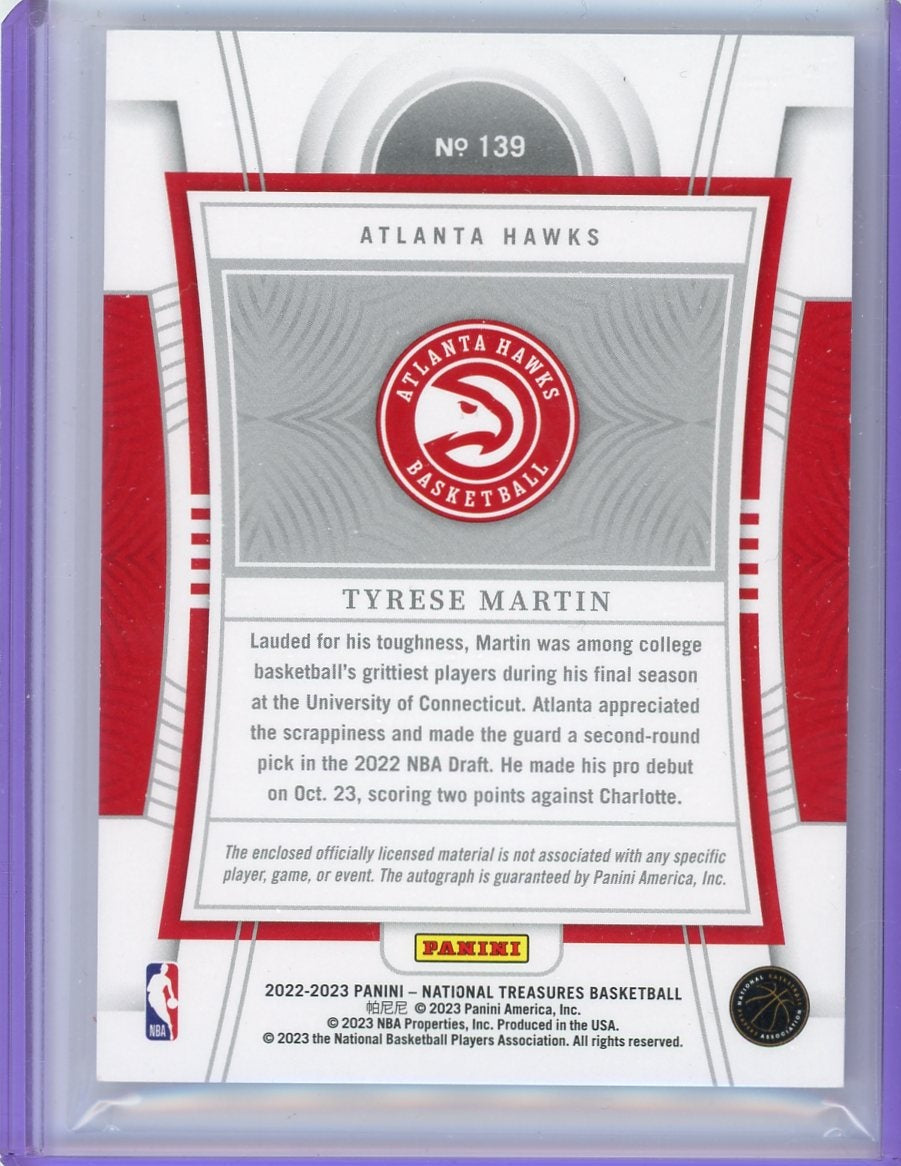 Tyrese Martin 2022-23 Panini National Treasures RPA #'d 11/25