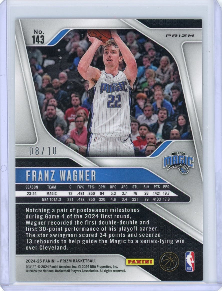 Franz Wagner 2024-25 Panini Prizm Gold Wave prizm #'d 08/10