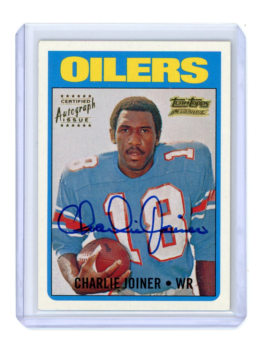 Charlie Joiner 2001 Topps Archives 1972 Autograph #244