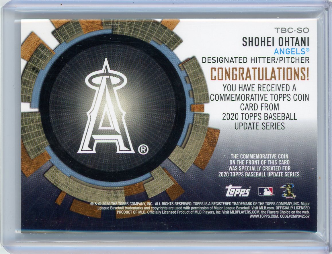 Shohei Ohtani 2020 Topps Update Series Commemorative Topps Coin