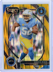 Khalil Mack 2024 Select Club Level Gold Shock #'d 06/10