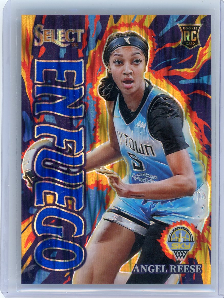 Angel Reese 2024 Select En Fuego Blue Prizm #'d 06/99
