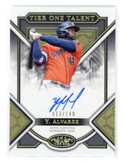 Yordan Alvarez 2023 Topps Tier 1 autograph #'d 013/149