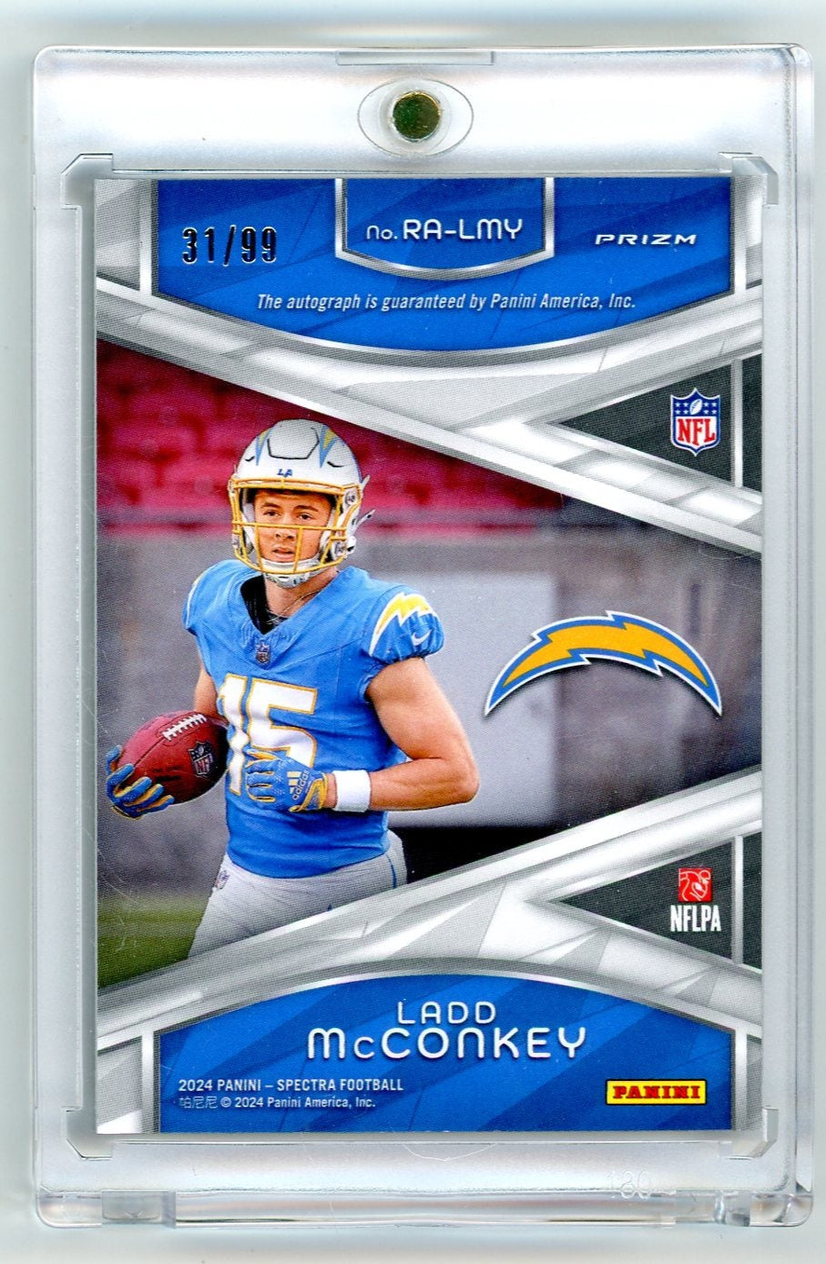 Ladd McConkey 2024 Panini Spectra Rookie Autographs #'d 31/99