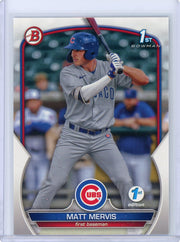 Matt Mervis 2023 1st Bowman 1st Edition paper