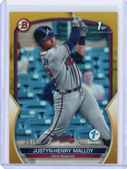 Justyn-Henry Malloy 2023 1st Bowman Gold Foil 1st Edition #'d 30/50