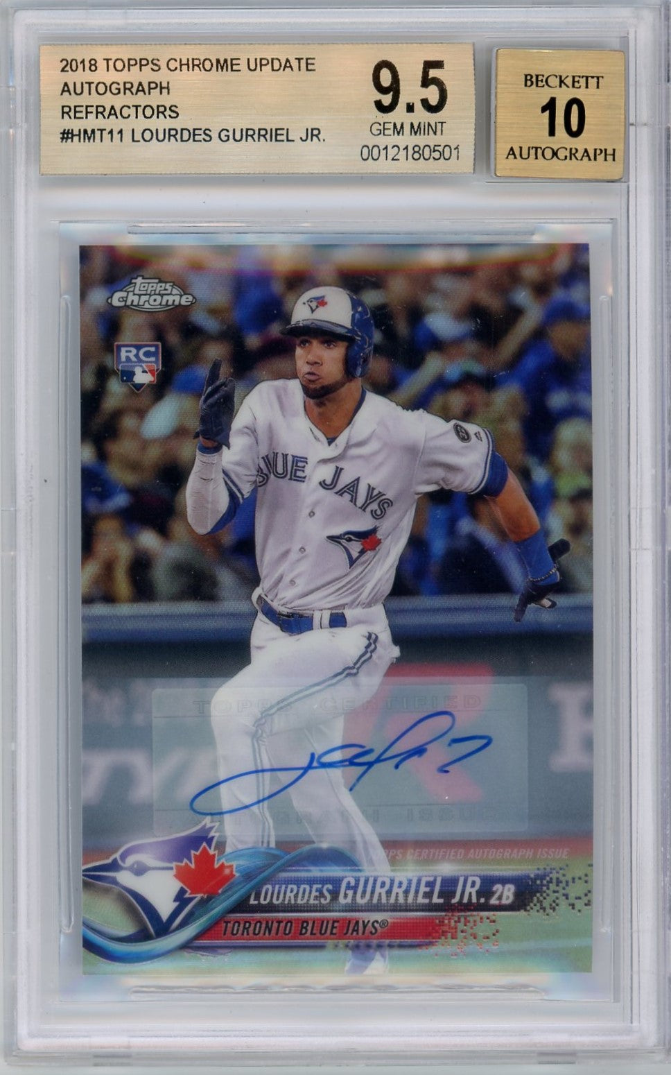 2018 Topps Chrome Update Auto Ref Lourdes Gurriel Jr. BGS 9.5, 10