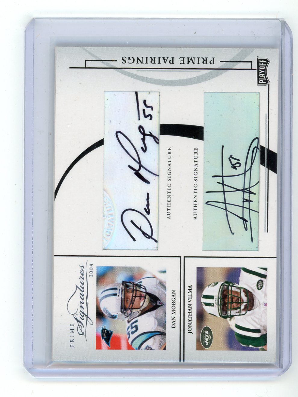 D. Morgan / J. Vilma / K. Bell / R. Lewis 2004 Donruss Playoff Prime Signatures Quad #'d 18/24