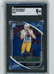 Justin Herbert 2020 Panini Absolute rookie card SGC 9