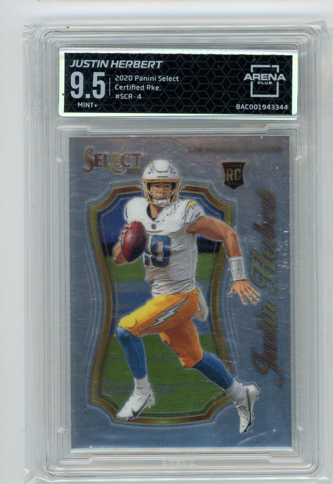 Justin Herbert 2020 Panini Select Certified Rookie ARENA 9.5