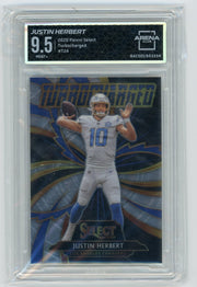 Justin Herbert 2020 Panini Select Turbocharged rookie card ARENA 9.5