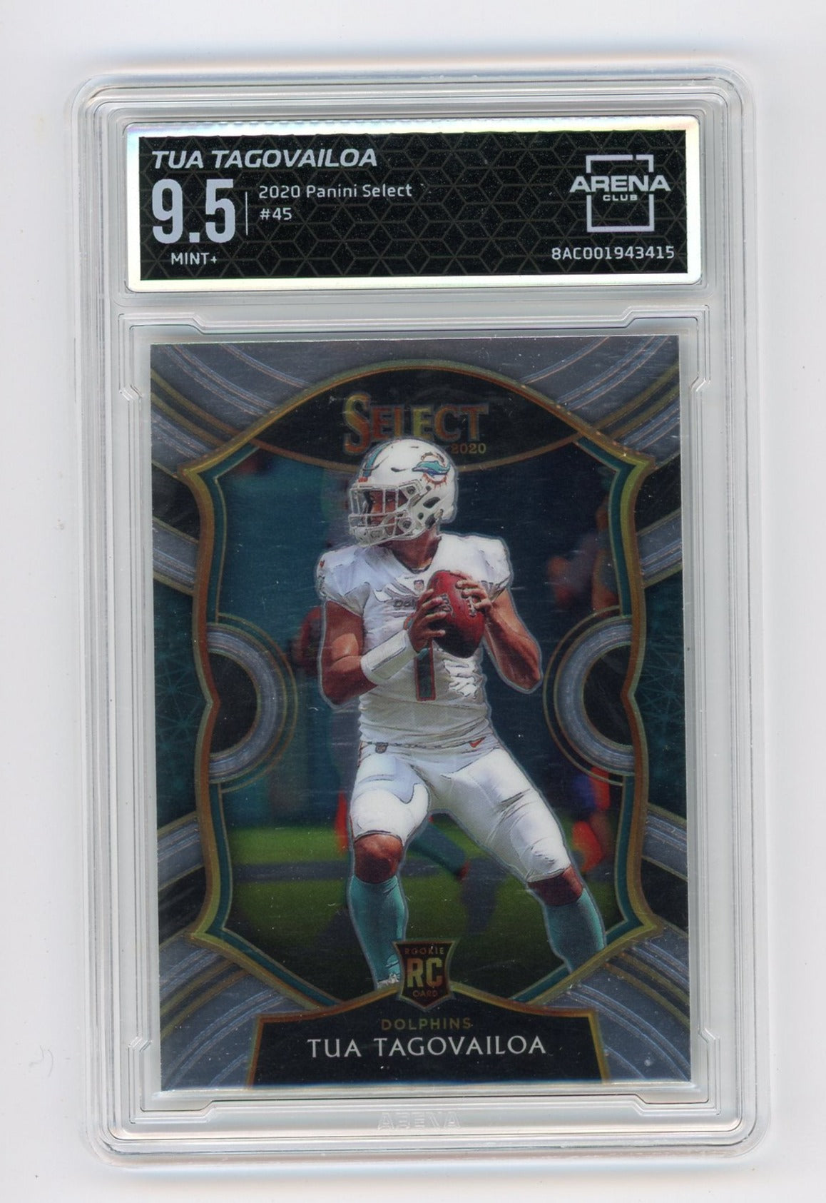 Tua Tagovailoa 2020 Panini Select concourse #45 rookie card ARENA 9.5