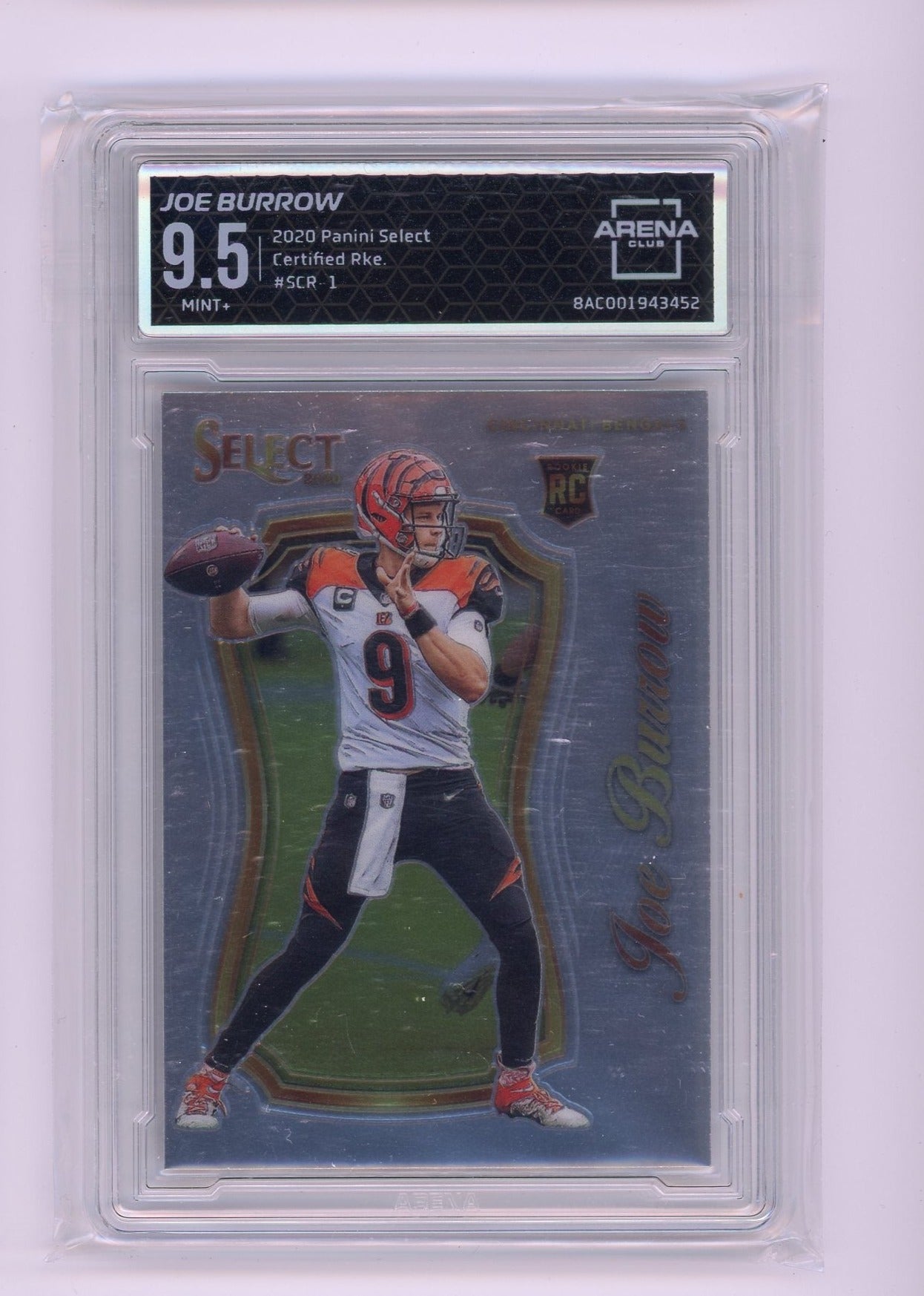 Joe Burrow 2020 Panini Select Certified Rookie ARENA 9.5