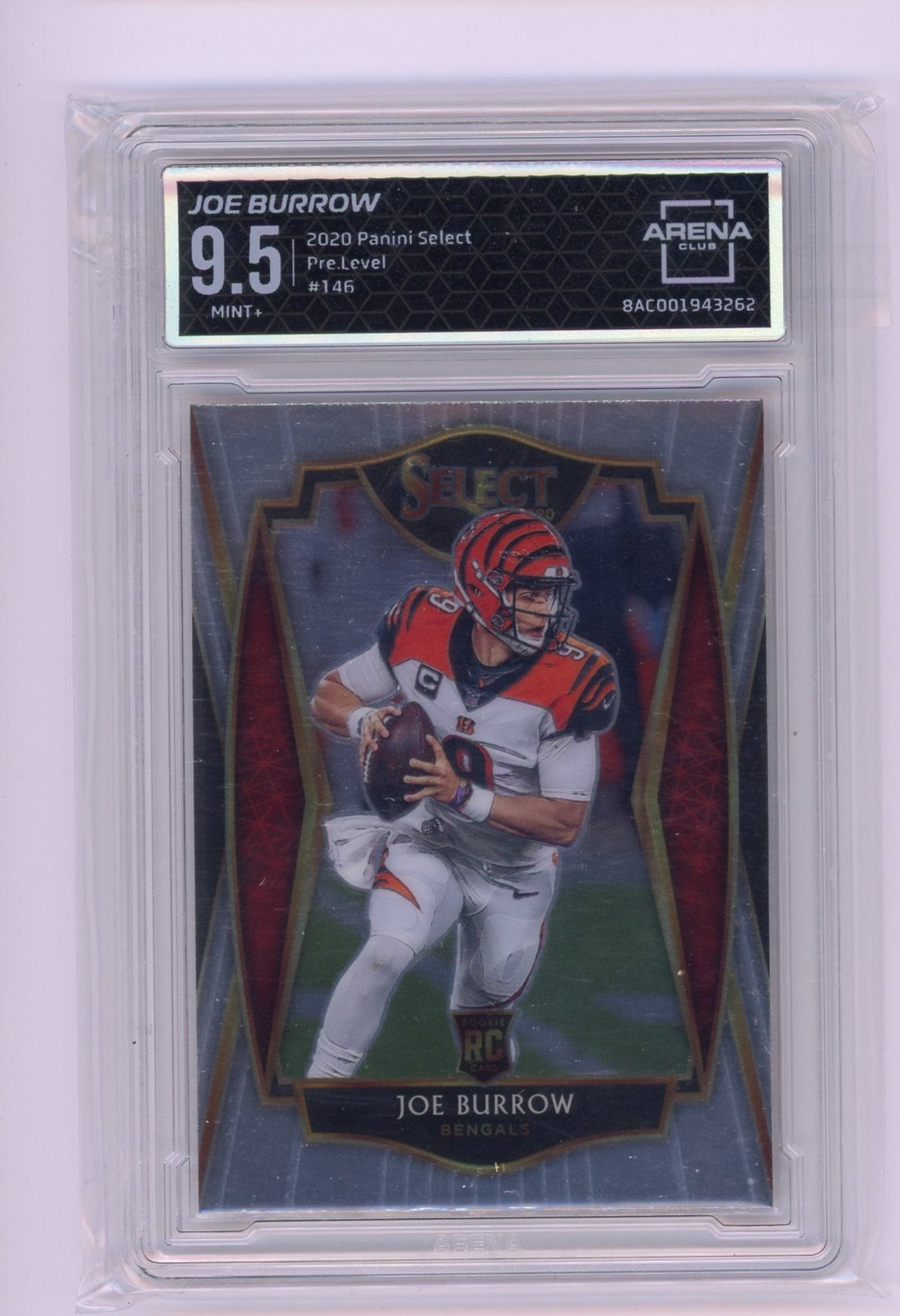 Joe Burrow 2020 Panini Select premier level #146 rookie card ARENA 9.5