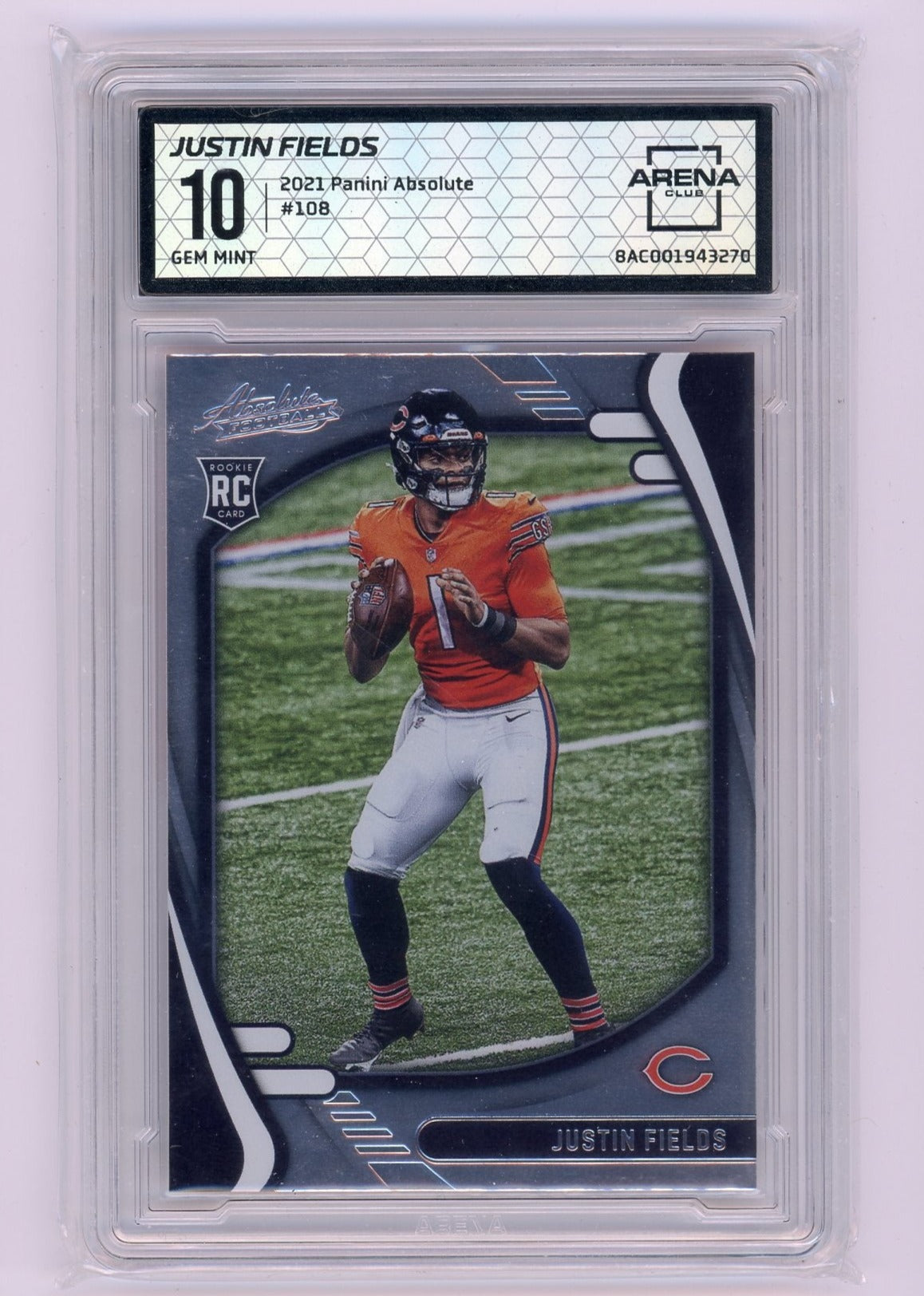 Justin Fields 2021 Panini Absolute rookie card ARENA 10