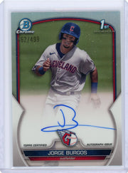 Jorge Burgos 2023 1st Bowman refractor autograph #'d 462/499