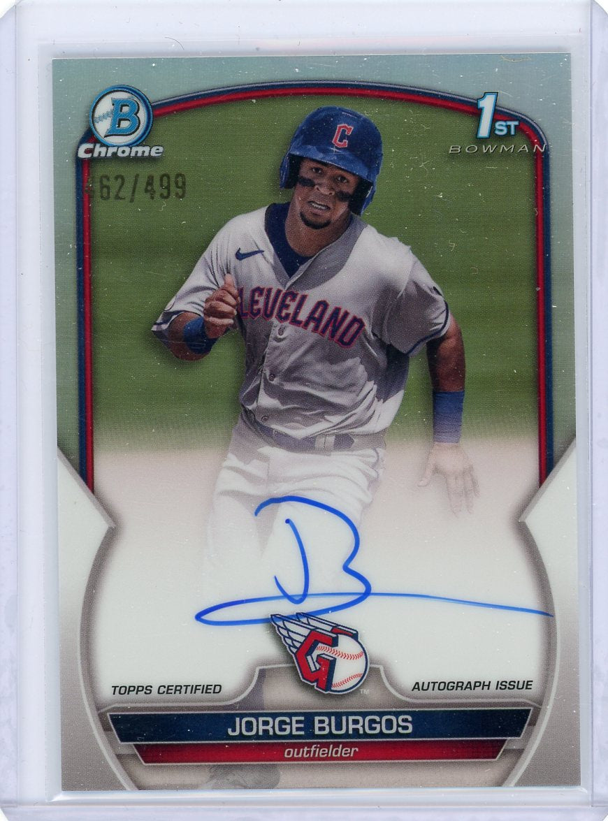 Jorge Burgos 2023 1st Bowman refractor autograph #'d 462/499