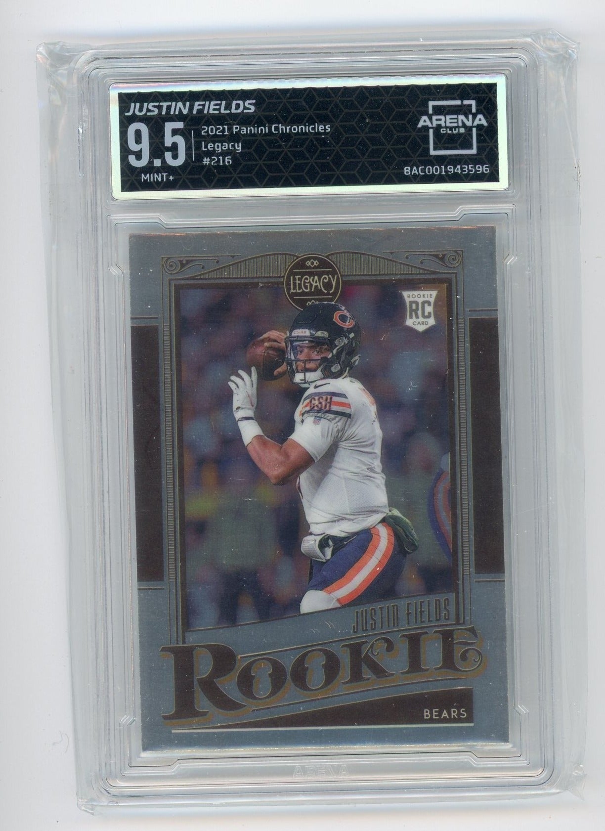 Justin Fields 2021 Panini Chronicles Legacy rookie card ARENA 9.5