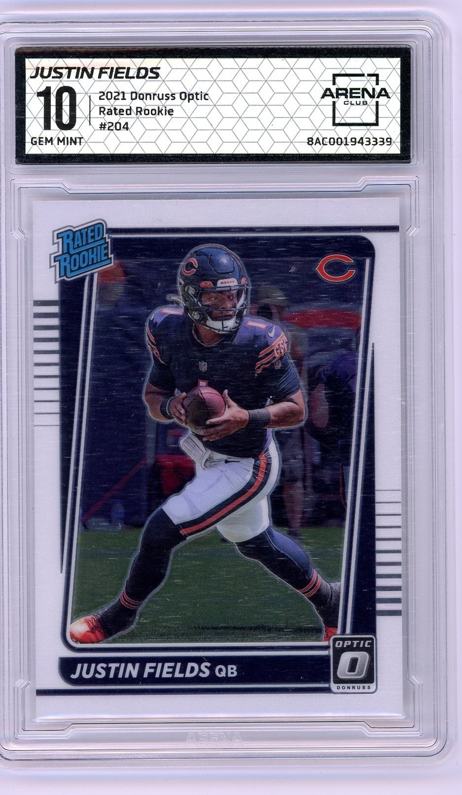 Justin Fields 2021 Panini Donruss Optic rookie card ARENA 10