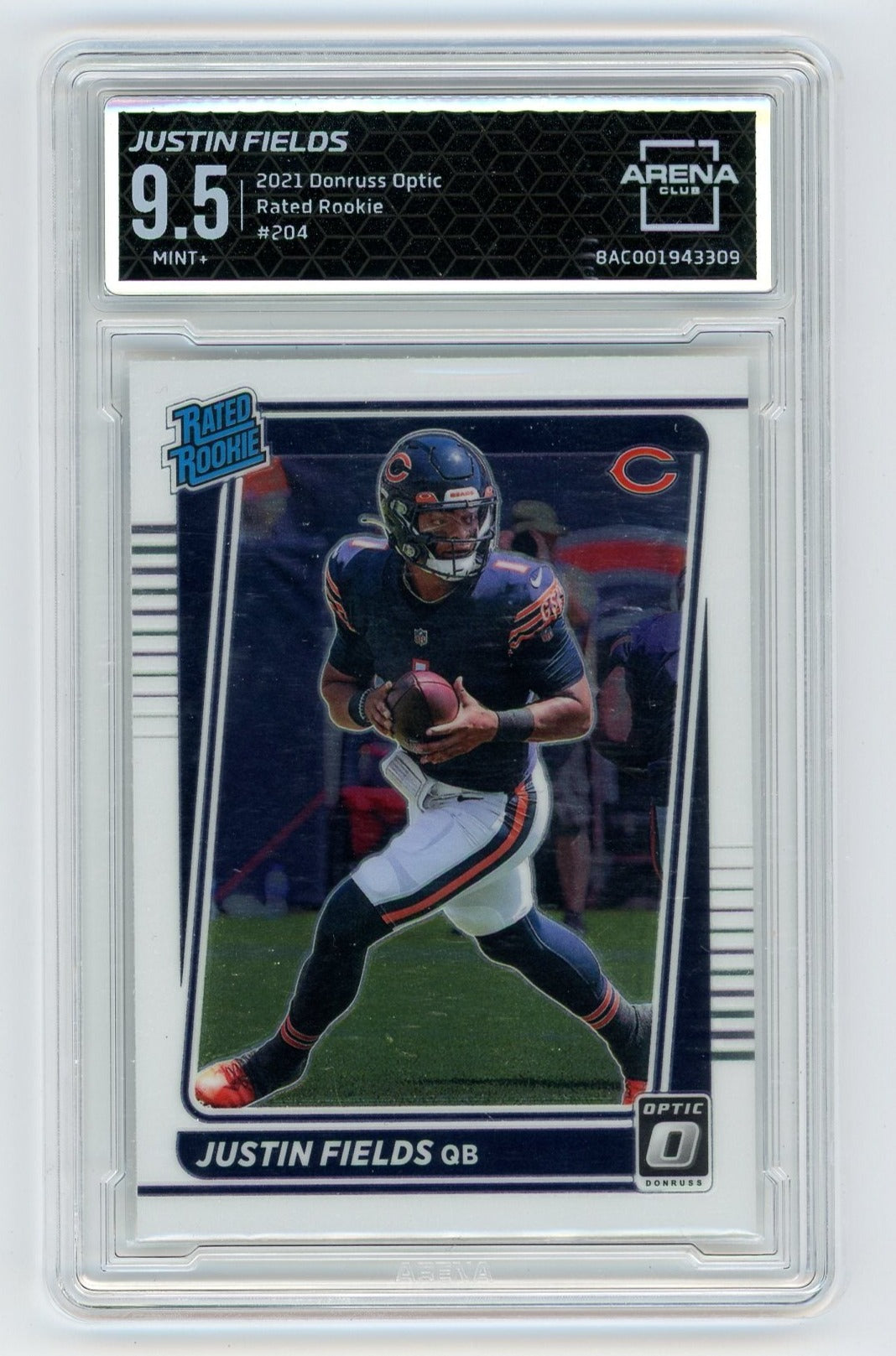 Justin Fields 2021 Panini Donruss Optic rookie card ARENA 9.5