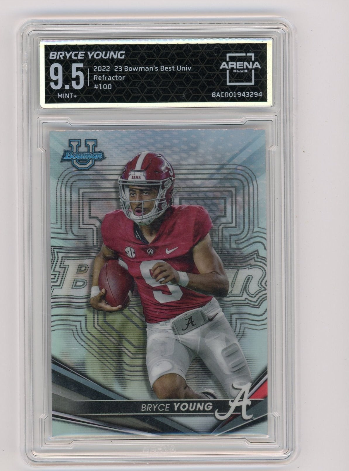Bryce Young 2022-23 Bowman's Best University refractor ARENA 9.5