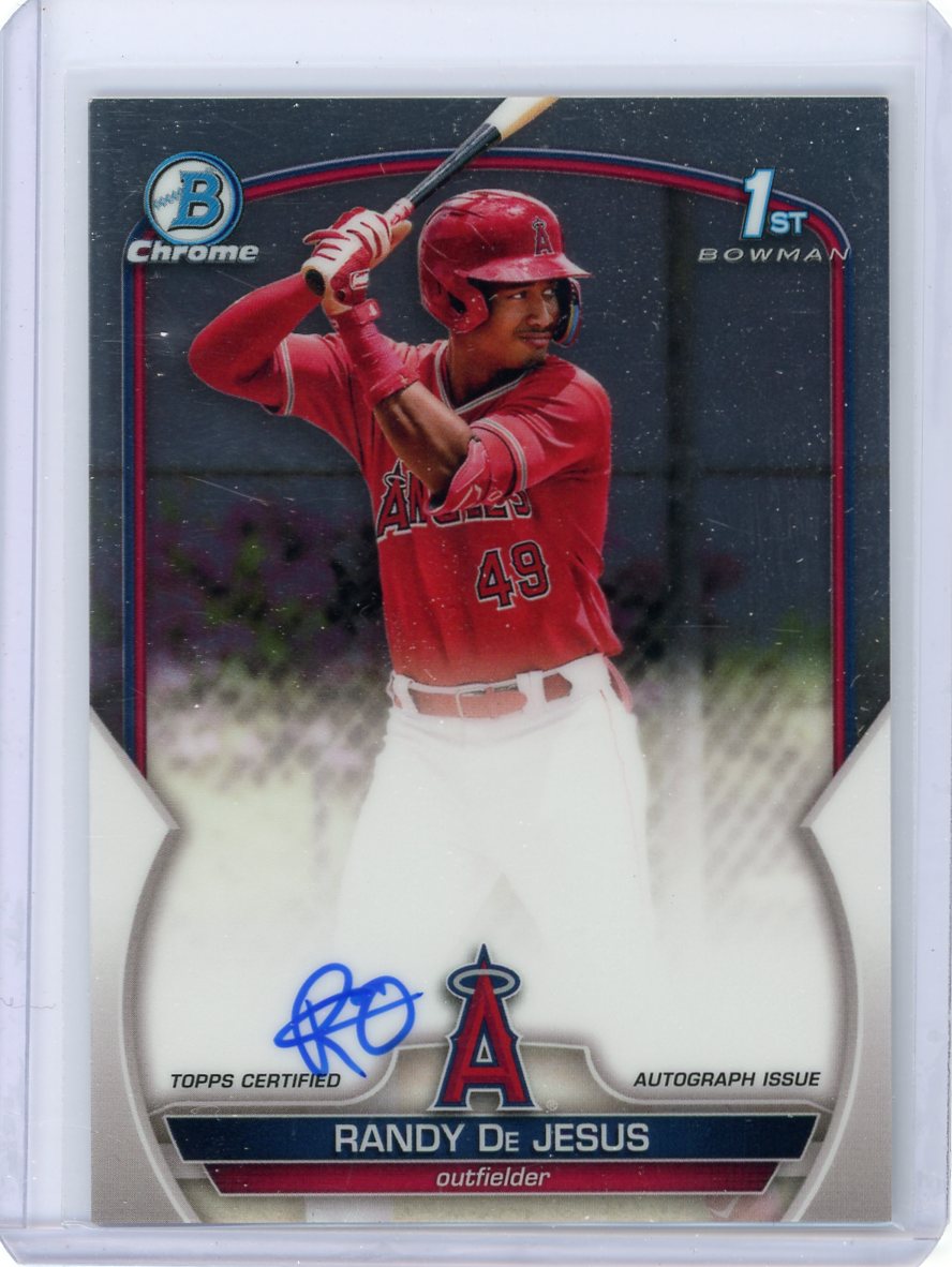 Randy De Jesus 2023 1st Bowman Chrome autograph