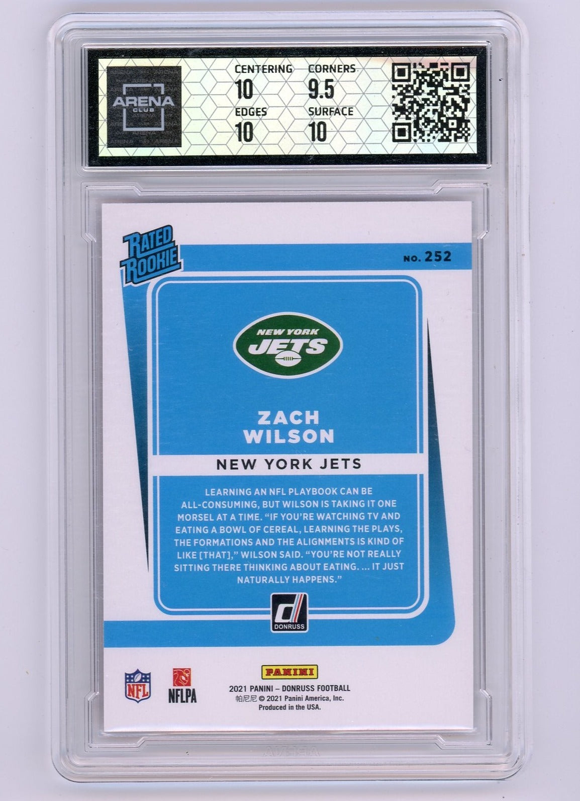 Zach Wilson 2021 Panini Donruss red press proof rookie card ARENA 10
