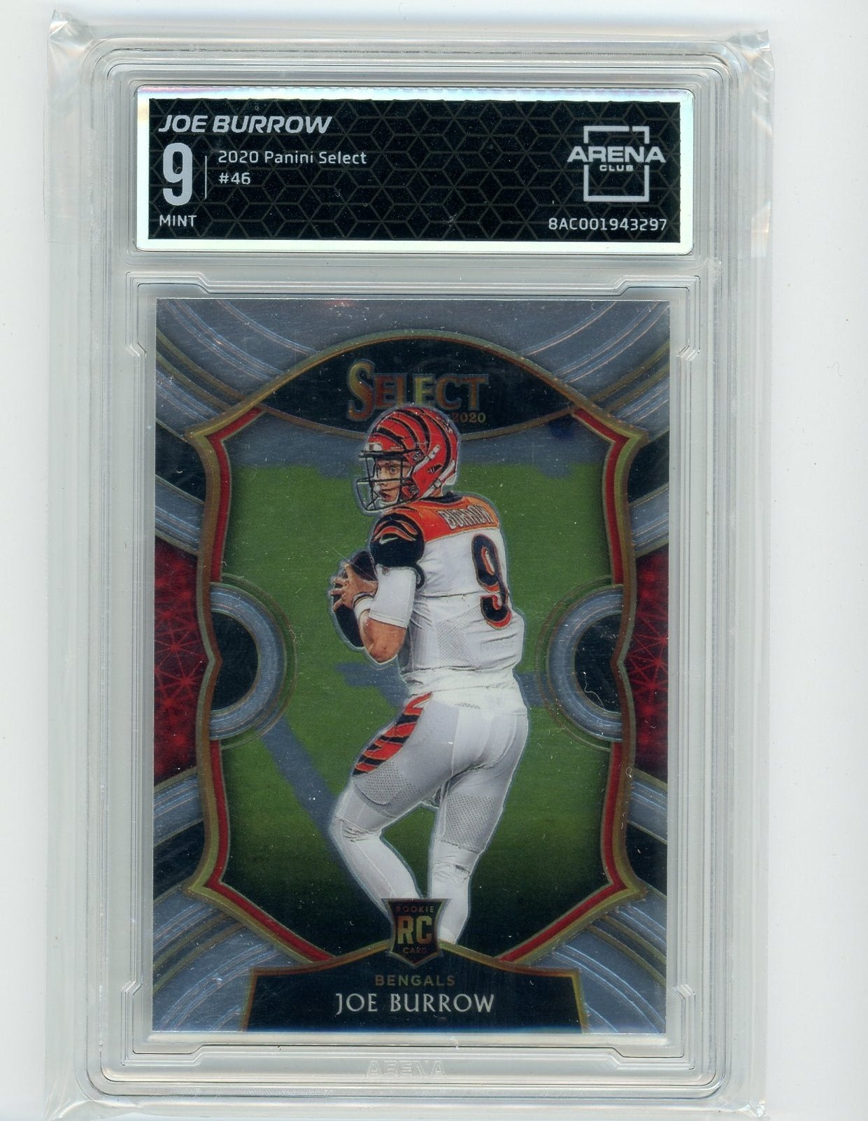 Joe Burrow 2020 Panini Select concourse #46 rookie card ARENA 9