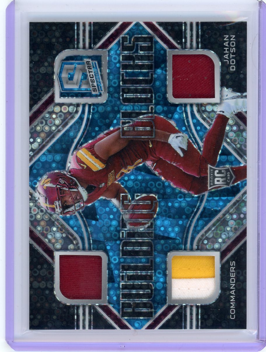 Jahan Dotson 2022 Panini Spectra Building Blocks triple relic rc #'d 56/60
