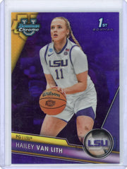 Hailey Van Lith 2024 1st Bowman Chrome University purple ref. #'d 055/399