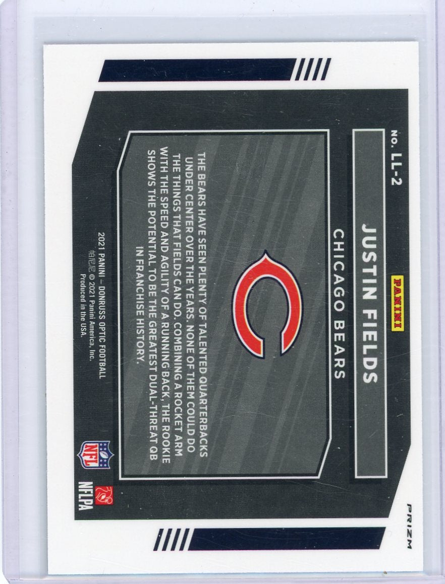 Justin Fields 2021 Panini Donruss Optic Legendary Logos silver prizm rookie card