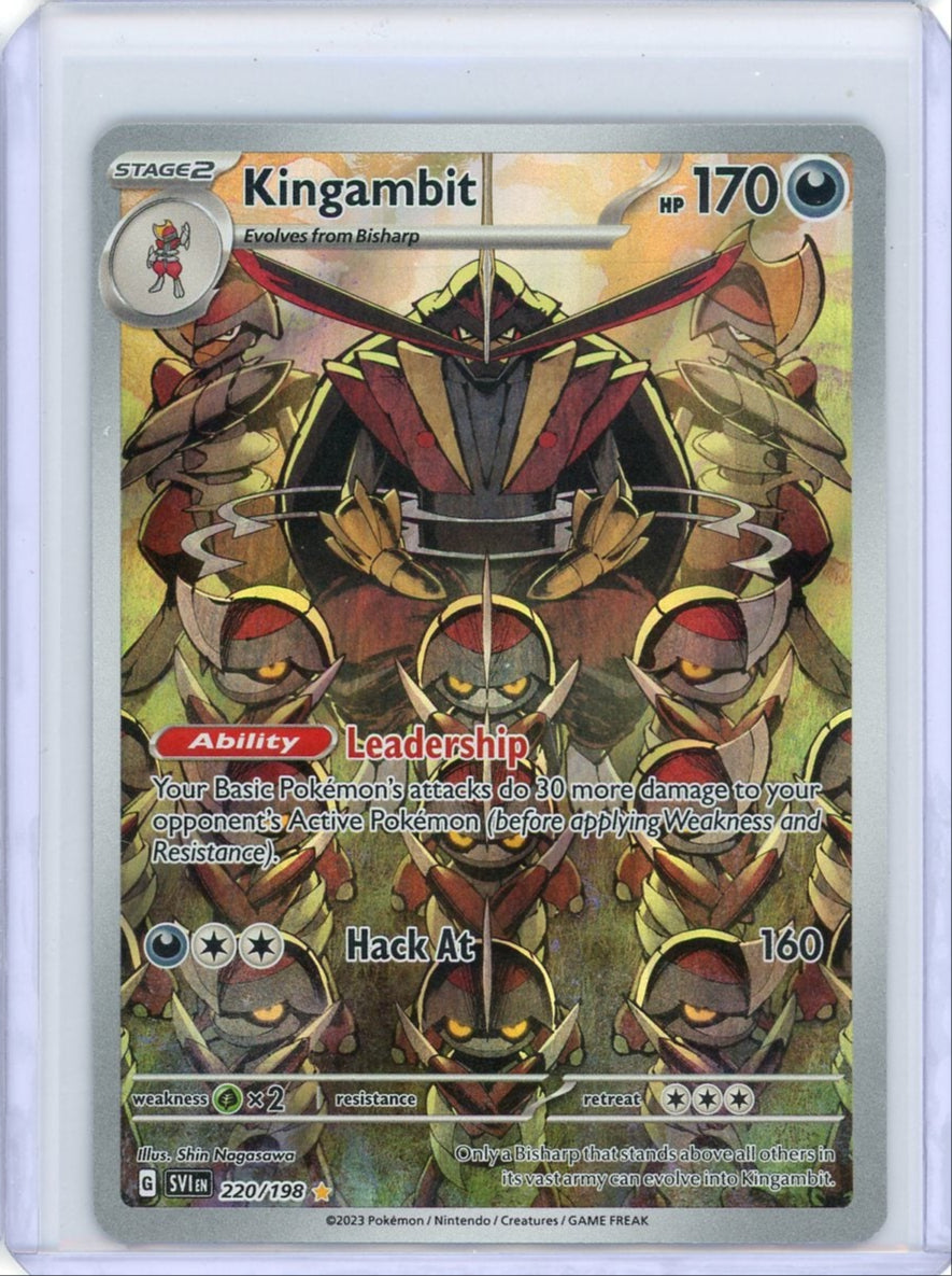 Kingambit 2023 Pokemon Scarlet Violet Illustration rare #220/198