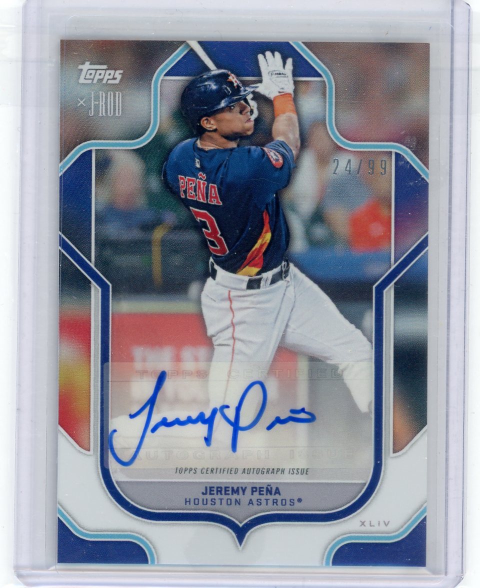 Jeremy Pena 2023 Topps x J-Rod The Show Out Collection Rainbow Foil Autograph /99