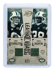 C. Pennington / C. Martin / J. Abraham / S. Ellis 2004 Playoff Hogg Heaven Leather Quads #'d 07/50
