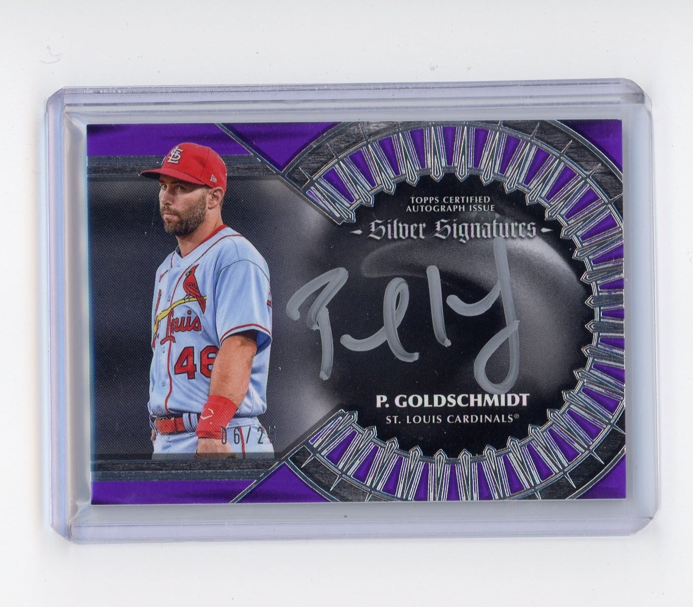 Paul Goldschmidt 2023 Topps Five Star Silver Signatures purple #'d 06/25