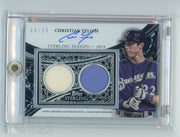 Christian Yelich 2023 Topps Sterling dual relic autograph #'d 09/25