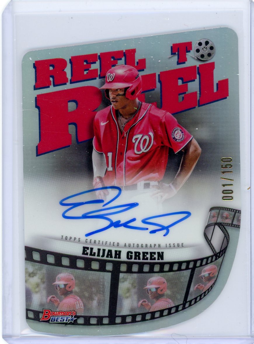 Elijah Green 2023 Bowman's Best Reel to Reel die-cut autograph #'d 001/150