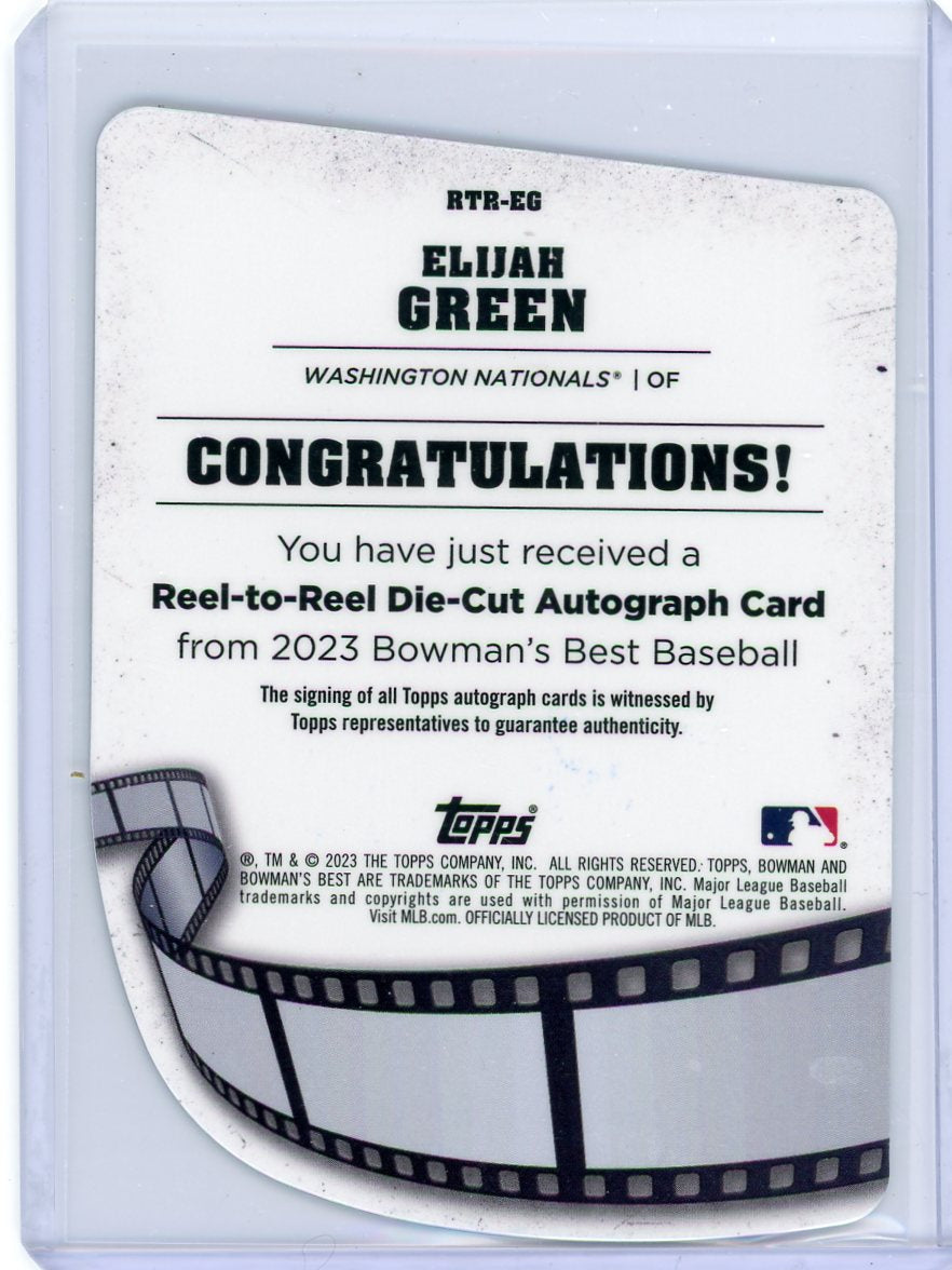 Elijah Green 2023 Bowman's Best Reel to Reel die-cut autograph #'d 001/150