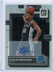 Malaki Branham 2022-23 Panini Donruss Optic silver prizm autograph rookie card
