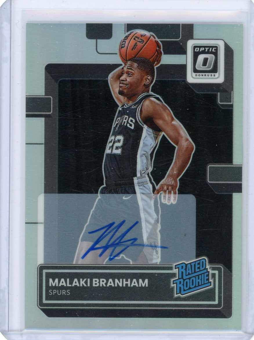 Malaki Branham 2022-23 Panini Donruss Optic silver prizm autograph rookie card