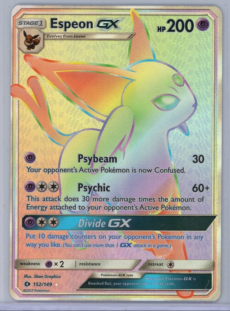 Espeon GX Pokémon Sun & Moon Secret Rare #152/149 – Piece Of The Game