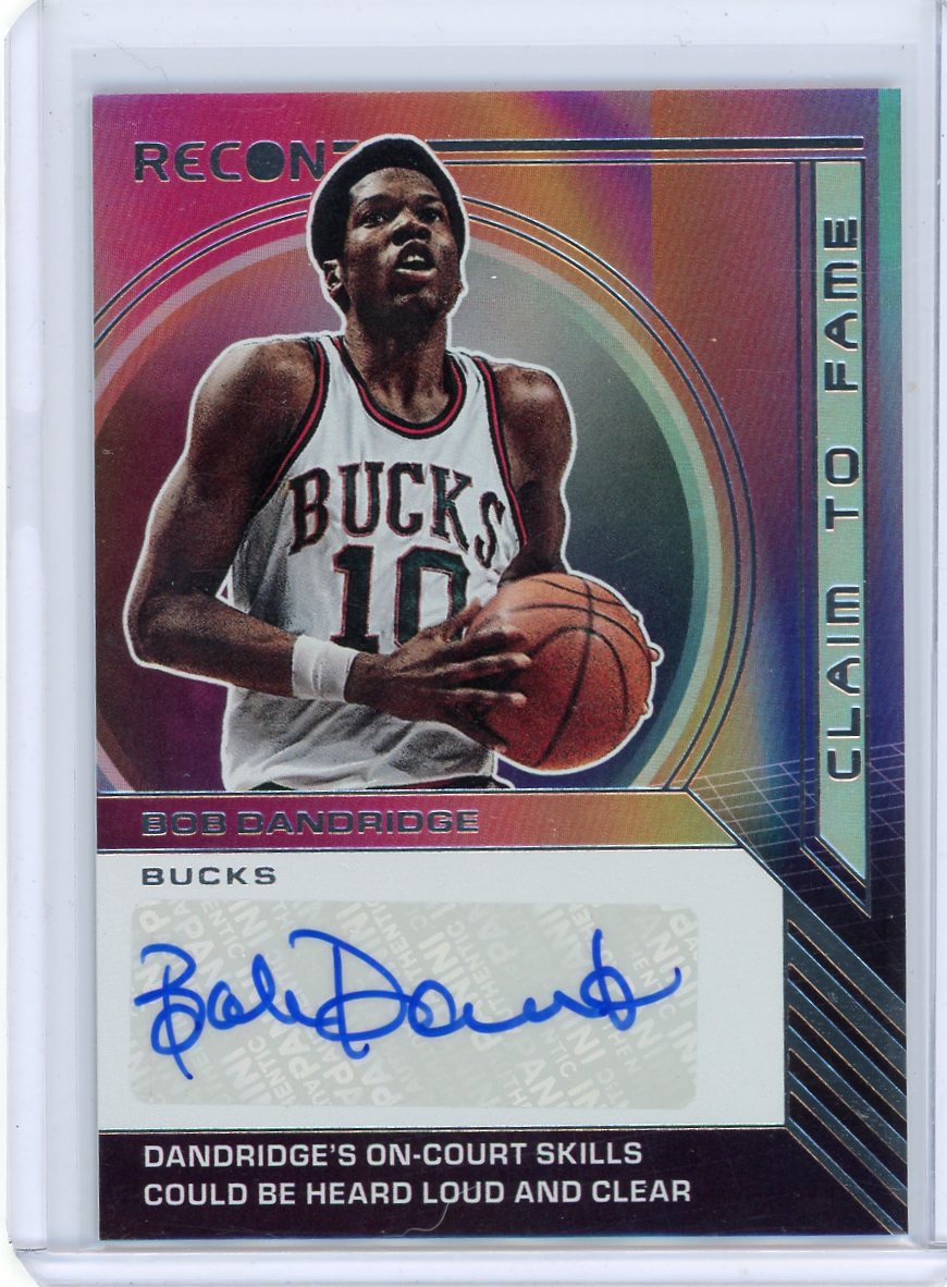Bob Dandridge 2022-23 Panini Recon Claim to Fame autograph #'d 58/99