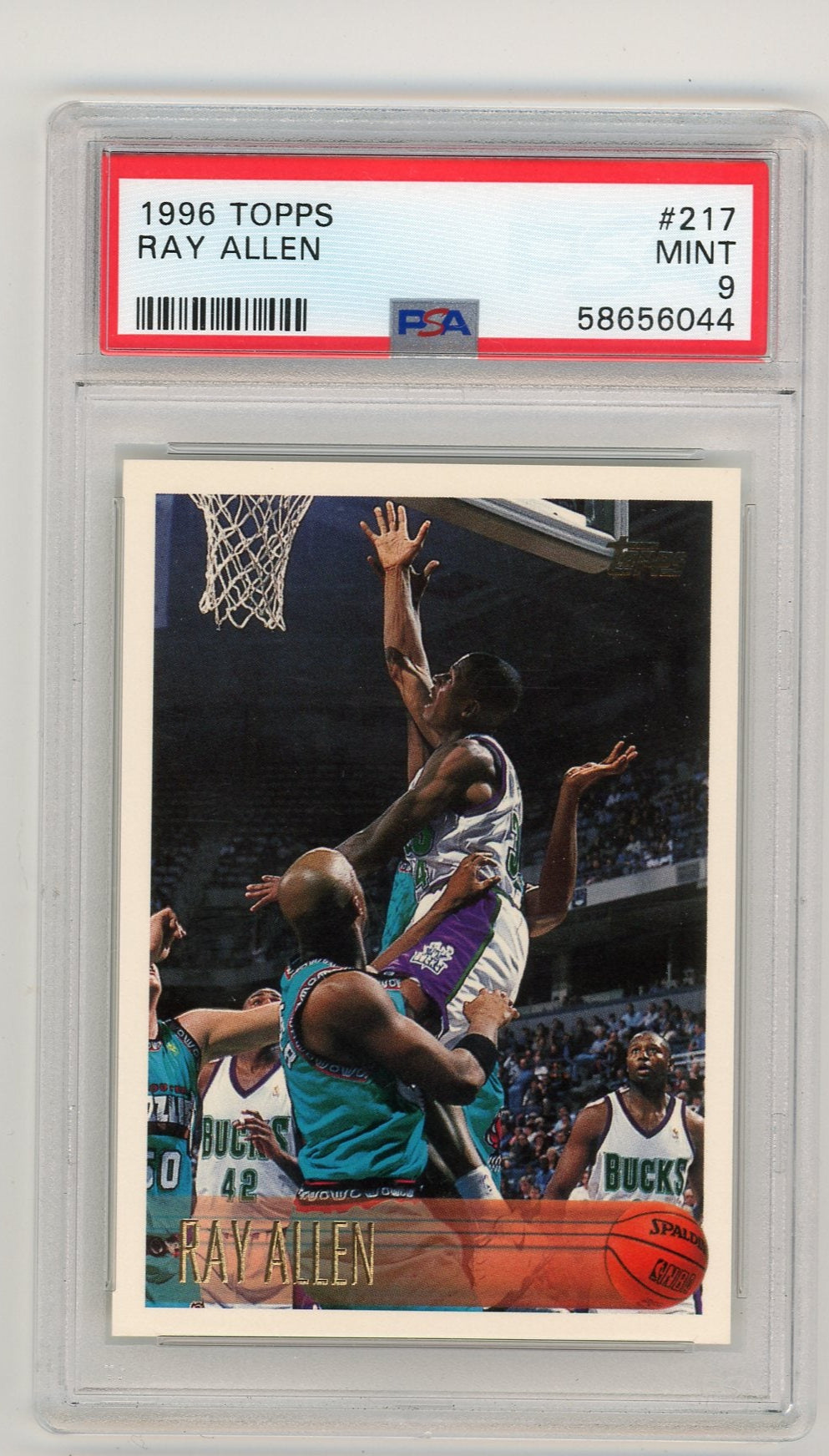 Ray Allen 1996 Topps #217 PSA 9 RC