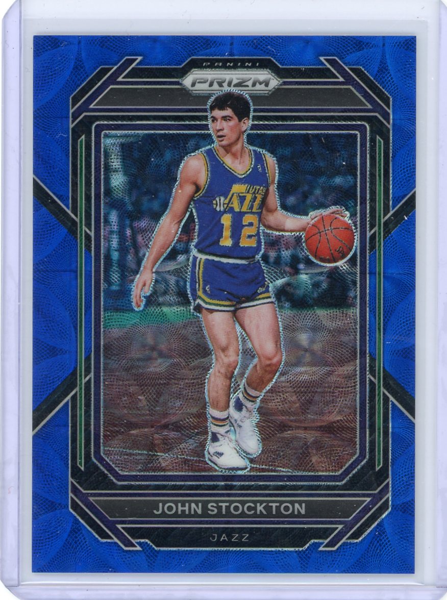 John Stockton 2022-23 Panini Prizm Choice blue prizm #'d 36/49