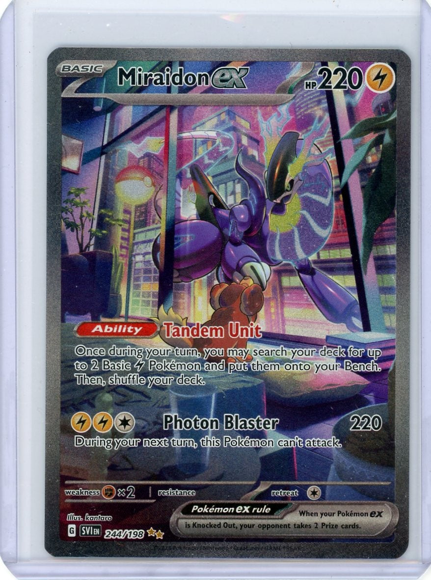 Miraidon ex 2023 Pokemon Scarlet & Violet Special Illustration rare #244/198