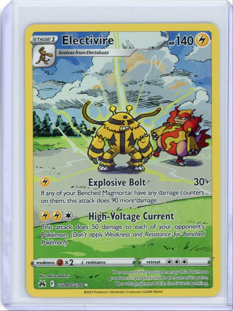 Electivire 2023 Pokemon Crown Zenith Galarian Gallery #GG08/GG60