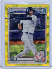 Austin Wells 2020 Bowman Chrome Sapphire 1st Bowman Yellow Refractor #'d 75/99