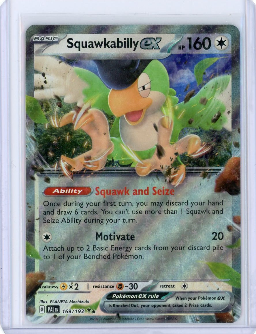 squawkabilly pokemon card ex - 223/091 Shiny Full Art Ultra Rare Ability Squawk and Seize Once during your first turn Squawkabilly | Scarlet & Violet