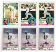 Rickey Henderson 6 Card Lot 1982x3 1983x2 1984x1